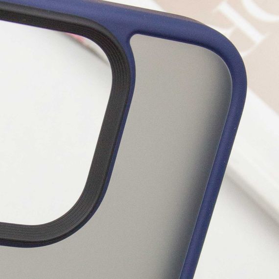 TPU+PC чехол Metal Buttons для Apple iPhone 16 Pro (6.3") Синий | Зображення 5