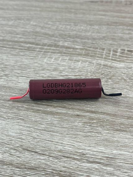 Аккумулятор LG 18650 HG2 3000 мАч - мощный Li-Ion элемент питания металлический корпус с никелевой лентой 3,6 В Коричневый | Зображення 3