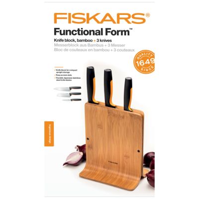 Набір ножів Fiskars Functional Form Bamboo 3 шт (1057553) | Зображення 2