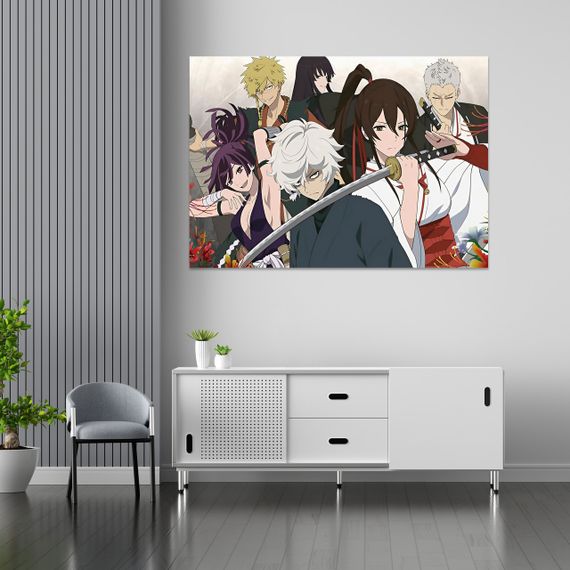 Плакат-постер з принтом Кавун Пекельний рай Hell's Paradise Jigokuraku Габімару Юдзуріха Сагірі А3 ПЛ000684(А3+)