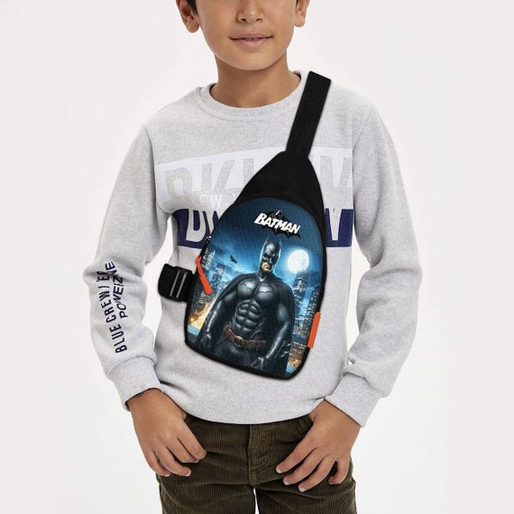 Сумка через плече дитяча Бетмен 29х17 см сумка слінг для хлопчика (02053)