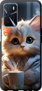 Чохол на Oppo A54s Білий кіт "5646b-3473-2448"