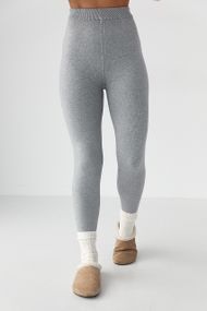 Трикотажні лосини з начосом - сірий цвет, ONE SIZE (є розміри)