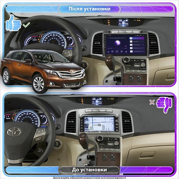 Штатная магнитола Lesko для Toyota Venza I Рестайлинг 2012-2017 экран 9" 2/32Gb 4G Wi-Fi GPS Top | Зображення 2