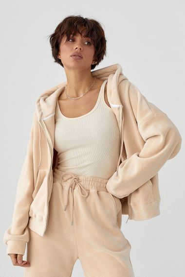 Спортивний костюм з двостороннього флісу - бежевий цвет, L/XL (є розміри) | Зображення 2