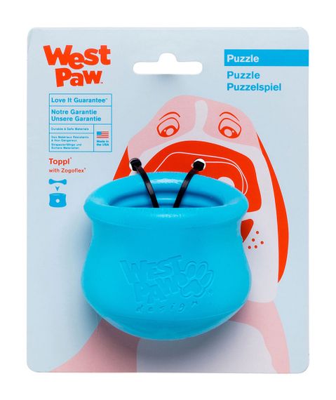 Игрушка для собак West Paw Toppl Dog Toy голубая, 8 см | Зображення 1