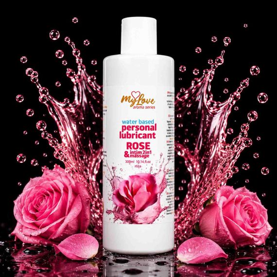2в1 лубрикант та масажний гель - MyLove Aroma Series Intim&Massage Rose, 300 мл Sex Aura | Зображення 1
