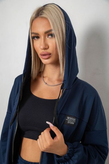 Спортивний костюм жіночий, колір темно-синій, 238R114-1 | Зображення 4