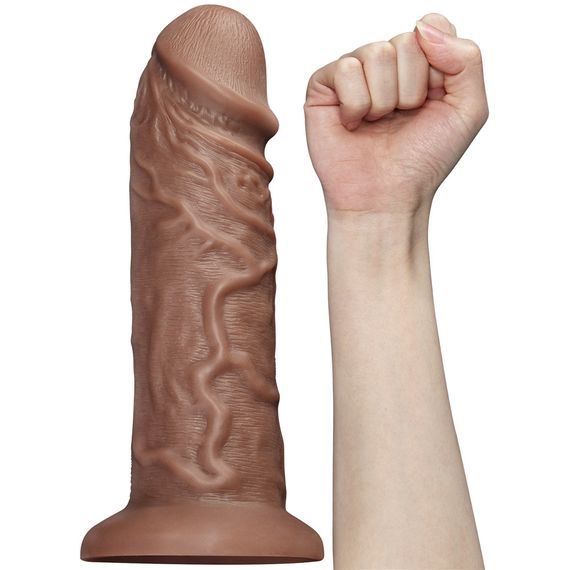 Реалістичний вібратор - King-Sized Realistic Chubby Vibrating Dildo 10.5" Brown Sex Aura | Зображення 6