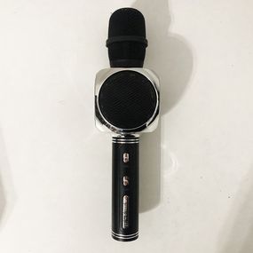 Бездротовий Bluetooth Мікрофон для Караоке Мікрофон DM Karaoke Y 63 + BT. Колір: чорний з сріблом