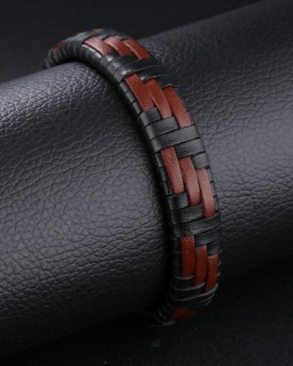 Чоловічий шкіряний браслет Primo Cowboy Lux 21 - Black | Зображення 6