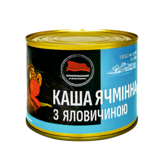 Каша ячмінна з яловичиною Тернопільський м'ясокомбінат 525 г