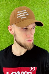 Мужская бейсболка «it just looks cool» (1393) кемел