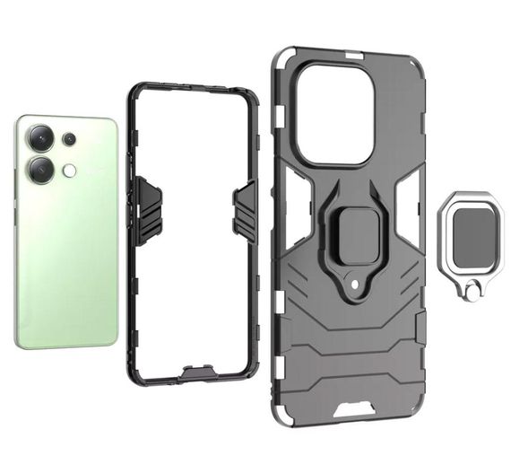 Чехол бампер Primolux Ring Armor для Xiaomi Redmi Note 13 Pro 4G - Black | Зображення 5
