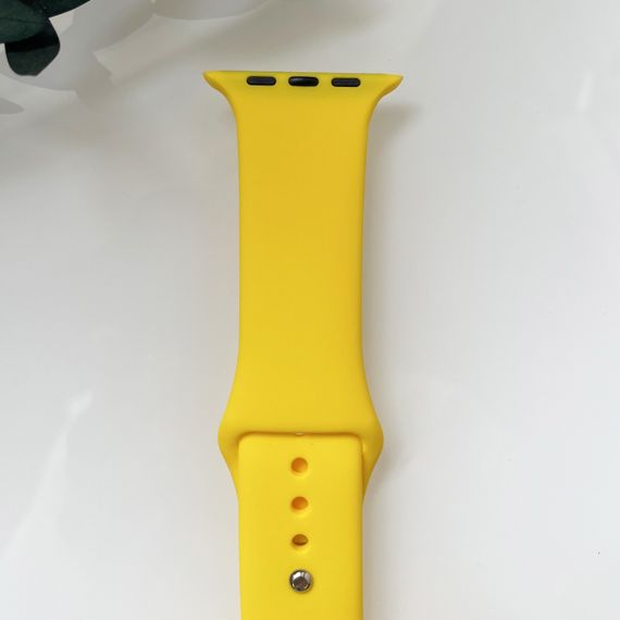 Силіконовий ремінець для розумного годинника Smart Watch 38/40 (Жовтий)