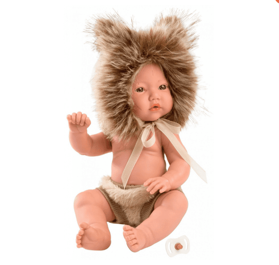 Іспанська Лялька Ллоренс Вінілова 30 см Новонароджений Малюк Левеня Анатомічна Дівчинка LLorens Mini Baby Lion в Подарунковій | Зображення 1