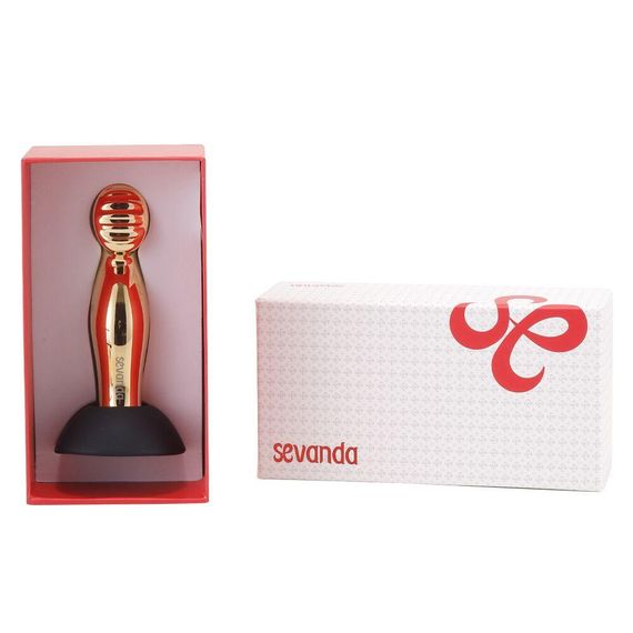 Вібромасажер простати LOCKINK SEVANDA Eros, золотистий, 10 режимів, пульт ДК, знімна присоска sexstyle | Зображення 8