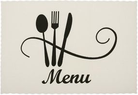 Набір 12 сервірувальних килимків Doily Menu 30х45см, плейсмат (подтарельники), молочний