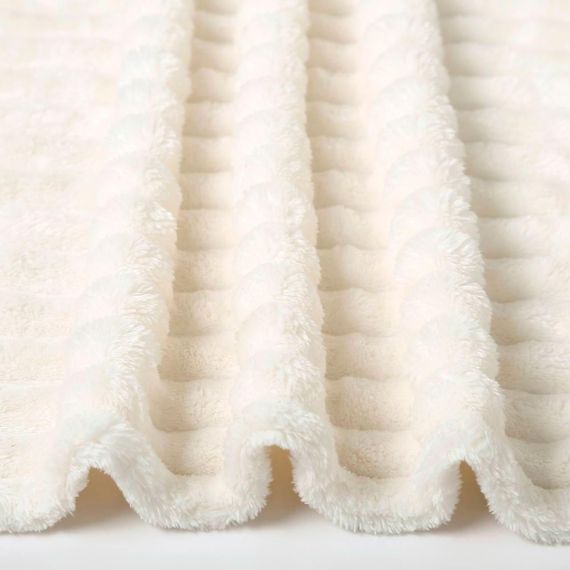 Плед флісовий в смужку(3 см) айворі Love You 200 x 220 см | Зображення 4