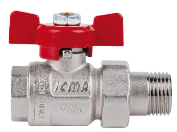 Кран кульовий "Американка" Icma 1/2" прямий №347 (87347AD11) | Зображення 3