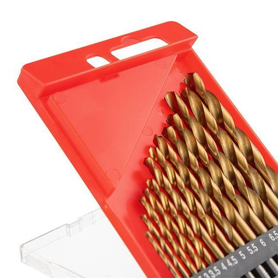 Набір свердел по металу HSS, покриття Ti, 2.0-8.0 мм, 13 од. INTERTOOL SD-0014 | Зображення 5