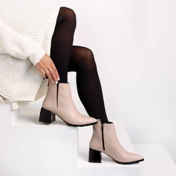 Черевики шкіряні байка 586775 Бежеві 36 37 38 39 40 41