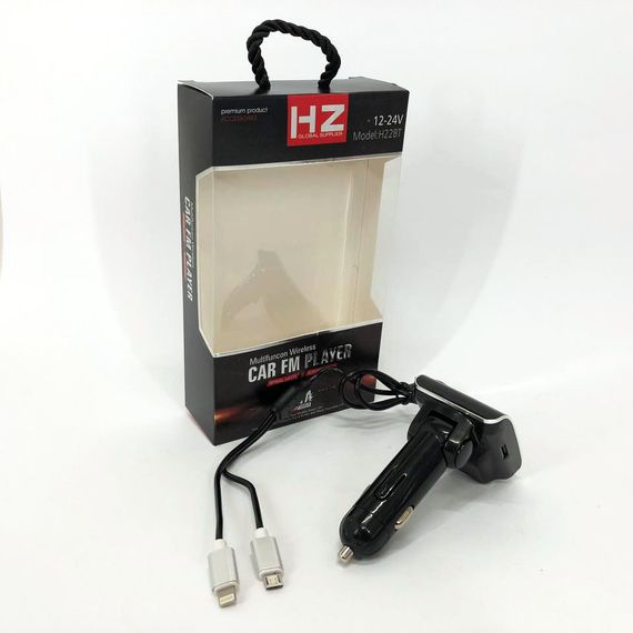 FM модулятор HZ H22 BT для авто с Bluetooth, Авто трансмиттер от прикуривателя, Блютуз MV-148 фм передатчик | Зображення 4