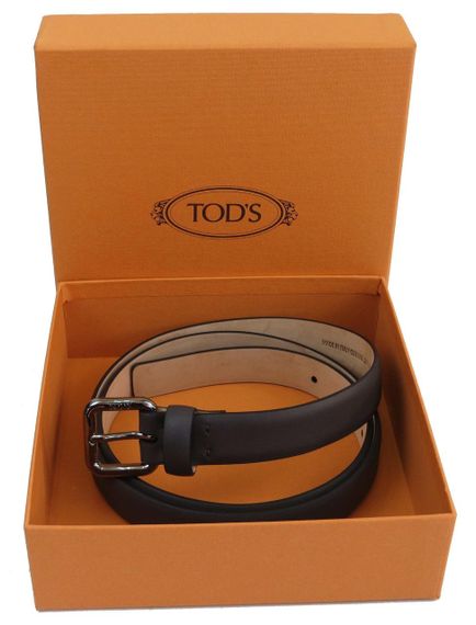 Жіночий шкіряний ремінь Tod's, Італія, сірий | Зображення 8