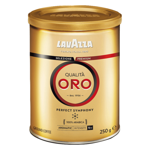 Кофе молотый арабика Lavazza Qualita Orо в банке, 250 грамм для эспрессо, капучино и латте макиато