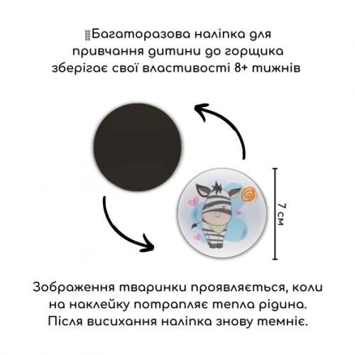 Наліпки для привчання дитини до горщика (5 шт) | Зображення 1