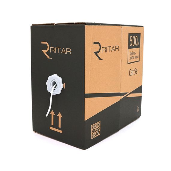 Кабель КПВ UTP 2x2x0.5 ССА cat 5E для внутр работ 500м, Gray