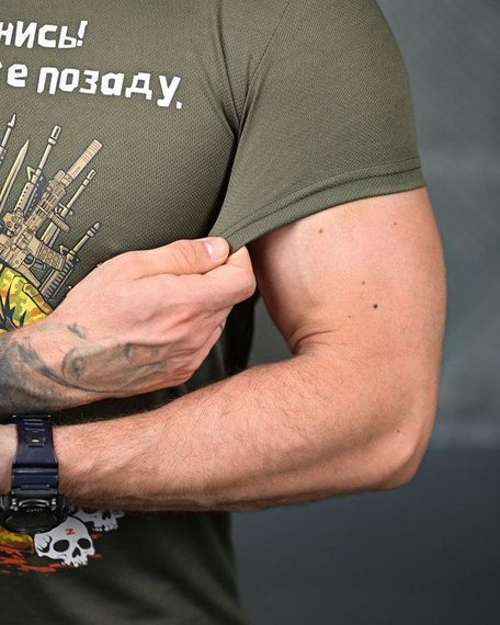 Тактическая потоотводящая футболка Посміхнись oliva ПП4682 | Зображення 4