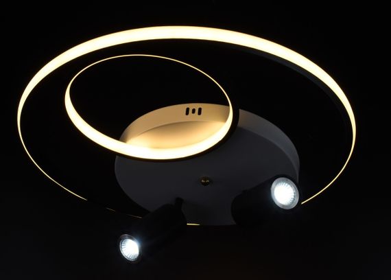 Люстра світлодіодна стельова LED світильник для квартири на стелю лед 26536 Чорний 15х50х50 см. | Зображення 4