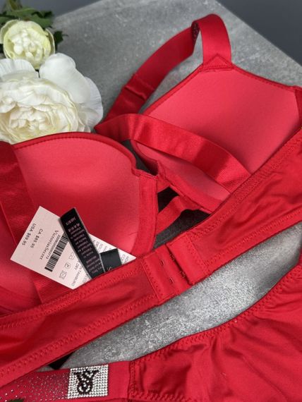 Комплект Victoria's Secret 8073 Push-Up Bra червоний | Зображення 3
