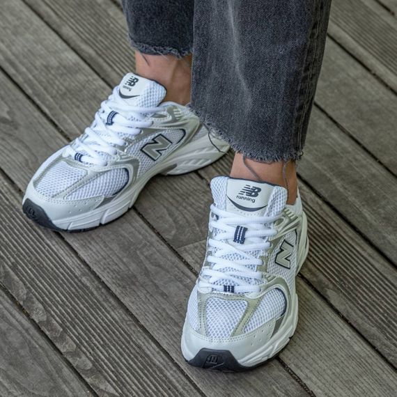 Кросівки літні  сітка New Balance білі | Зображення 2