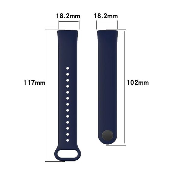 Силіконовий ремінець Primo для фітнес браслета Xiaomi Redmi Smart Band Pro (M2101B1 / BHR5501GL) - Dark Blue | Зображення 3