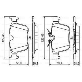 Тормозные колодки Bosch дисковые задние LAND ROVER/JAGUAR Range Rover/Discovery/XE/X 0986494819