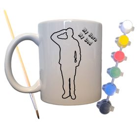 Набор для творчества кружка раскраска Мой папа мой герой 330 мл белая (КР0066)