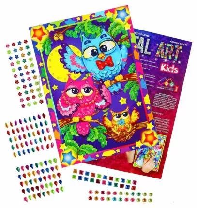 Набір творчої творчості "CRYSTAL ART KIDS" CArt-01 Danko Toys Совенята Вид 9 | Зображення 1
