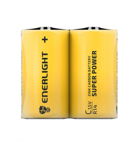 Батарейка сольова С/R14 (пл-2шт) Enerlight SuperPower