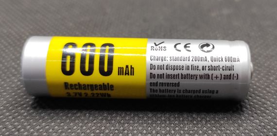 Аккумулятор Soshine 14500-3.7-600 3,7V 600mAh | Зображення 2