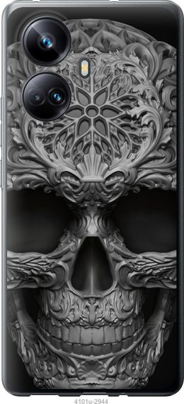 Чехол на Realme 10 Pro Plus skull-ornament "4101u-2944-17620"