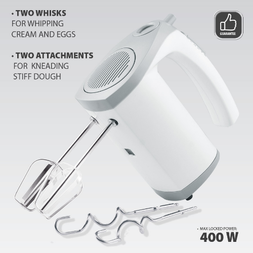 Міксер ручний 400W MR-505-WHITE білий Maestro | Зображення 3