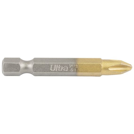 Набір біт Ultra PH2×50мм ¼" 10шт S2 TIN (блістер) 4014212 | Зображення 1