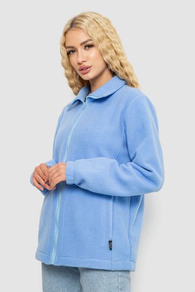 Кофта жіноча флісова на блискавці, колір блакитний, 102R5278 | Зображення 2