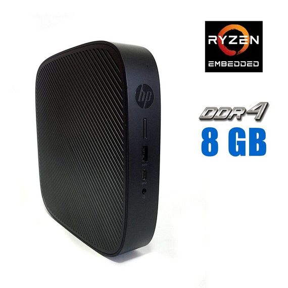 Неттоп HP t540 Thin Client USFF / AMD Ryzen Embedded R1305G (2 (4) ядра по 1.5 - 2.8 GHz) / 8 GB DDR4 / 128 GB SSD M.2 / AMD Radeon Vega 3 Graphics / 45W б/в