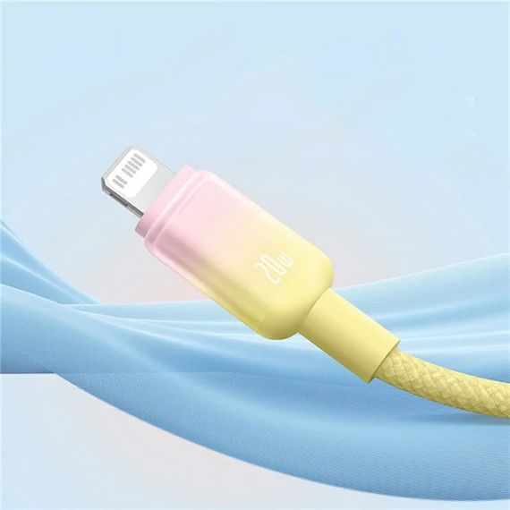 Дата кабель Baseus Discolor Series Fast Charging USB to Lightning 2.4A (1m) (P10374900) Custard Yellow | Зображення 1