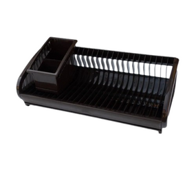 Сушарка для посуду + підставка для ст.приладів 2в1 пластик коричневий 191-02 Ламела