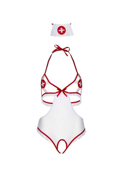 Костюм медсестри Leg Avenue Naughty Nurse, one size, боді та шапочка Sex Aura | Зображення 2