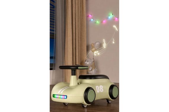 Машинка-каталка ретро зелёная X-626 | Зображення 2